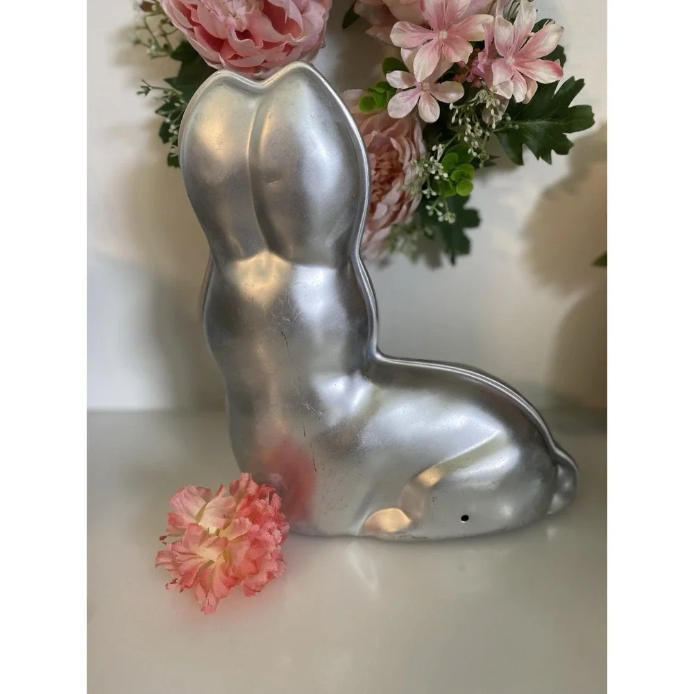 Vintage Wilton 1974‎ Large Double Sided 2 Piece 3D Rabbit Easter Bunny Cake Pan